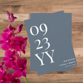 Big Bold Date Dusty Blue Spara Datumet