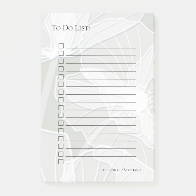 Big Bold Hollyhocks CHOSE FÄRG Post-it Block (Framsida)