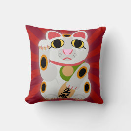 Big Bold Lucky Cat Symbol Kudde