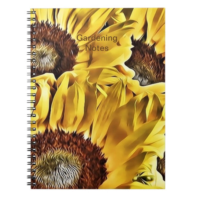 Big Bold Sunflowers Anteckningsbok (Framsidan)