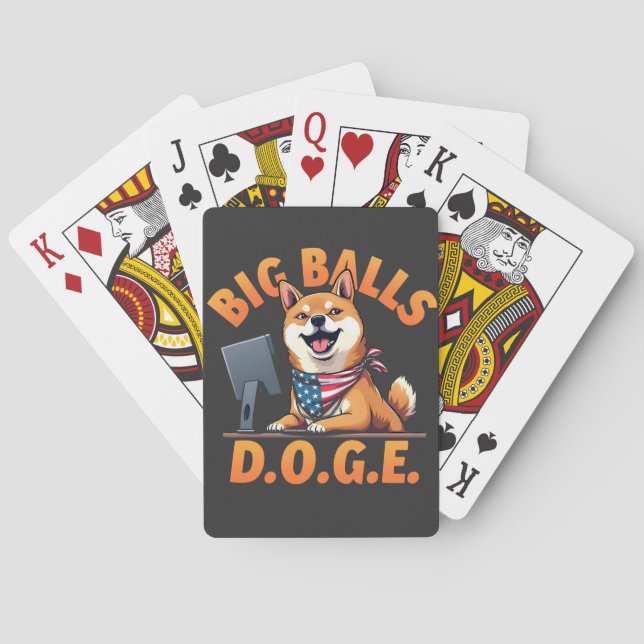 Big Bollar Doge Department of Government Efficienc Casinokort (Baksidan)