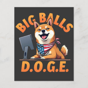 Big Bollar Doge Department of Government Efficienc Flygblad
