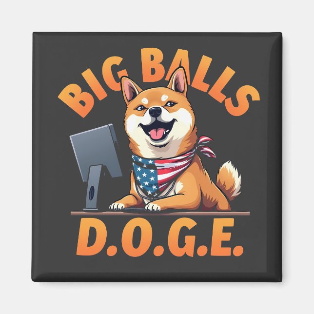 Big Bollar Doge Department of Government Efficienc Magnet (Framsidan)