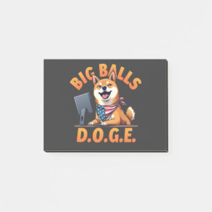 Big Bollar Doge Department of Government Efficienc Post-it Block