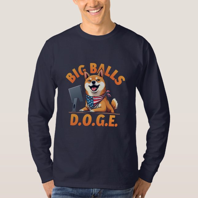 Big Bollar Doge Department of Government Efficienc T Shirt (Framsida)