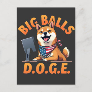 Big Bollar Doge Department of Government Efficienc Vykort