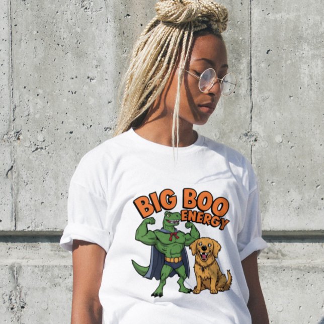 Big Boo Energy T Rex Retriever Halloween Tee (Skapare uppladdad)