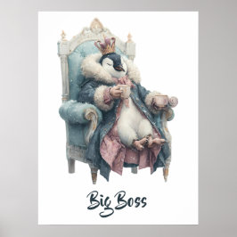 Big Boss Winter Penguin Design Poster