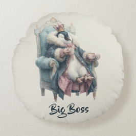 Big Boss Winter Penguin Design Rund Kudde