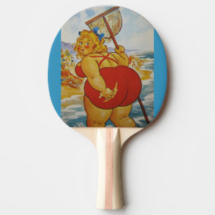 BIG BOTTOMED BEACH GIRL BW PING PADDLES PINGISRACKET