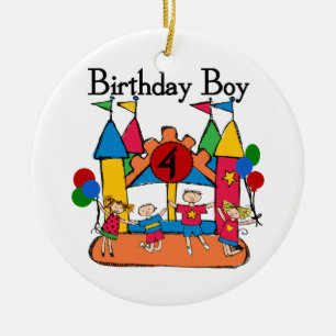 Big BounBoy 4e födelsedagen Tshirts och Gifts Julgransprydnad Keramik