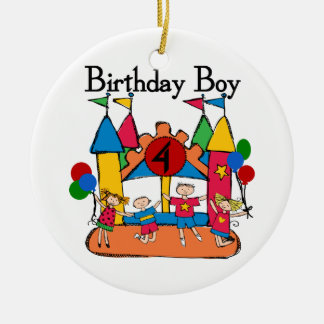 Big BounBoy 4e födelsedagen Tshirts och Gifts Julgransprydnad Keramik