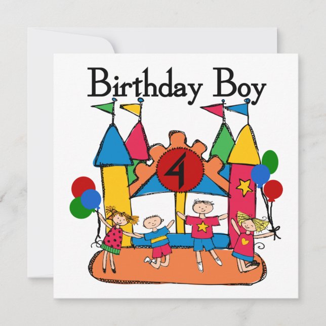 Big BounBoy 4e födelsedagen Tshirts och Gifts Kort (Framsida)