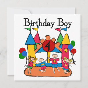Big BounBoy 4e födelsedagen Tshirts och Gifts Kort