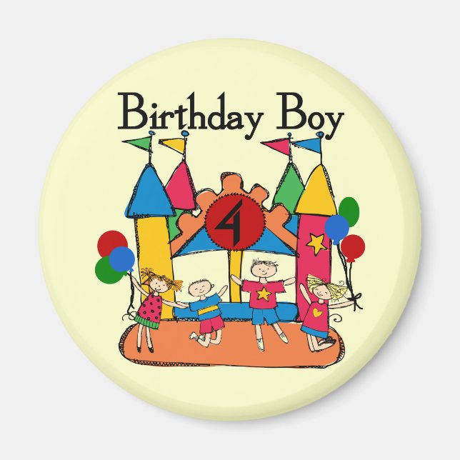 Big BounBoy 4e födelsedagen Tshirts och Gifts Magnet (Framsidan)
