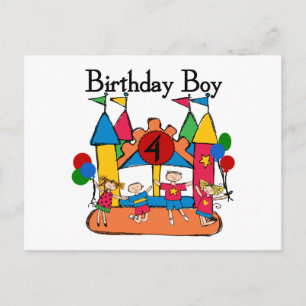 Big BounBoy 4e födelsedagen Tshirts och Gifts Vykort