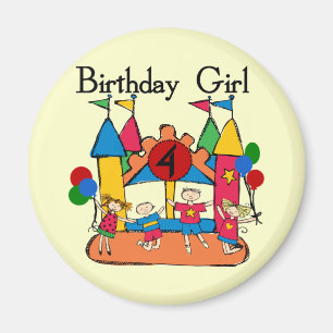 Big BounGirl 4e födelsedagen T-shirts and Gifts Magnet