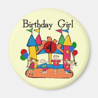 Big BounGirl 4e födelsedagen T-shirts and Gifts Magnet