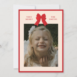 Big Bow Flat Holiday Card Julkort