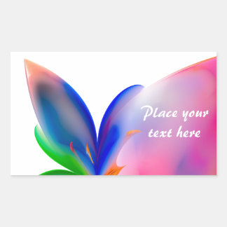 Big Bow Gift Box Rektangulärt Klistermärke