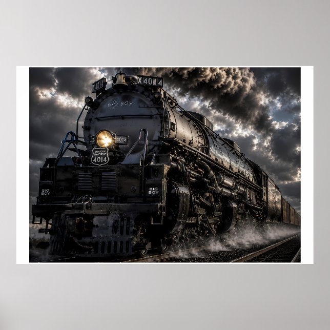 Big Boy 4014 | Ångjätte Genom Stormen | Hans Poster (Framsidan)