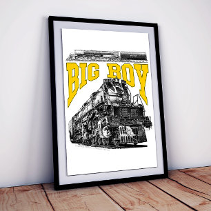 Big Boy 4014 Ånglok. Union Pacific Klass 4000 Poster