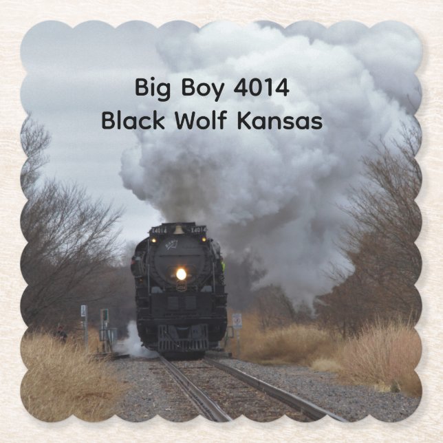 Big Boy 4014 Black Wolf KansasPappersunderlägg Underlägg Papper (Framsida)