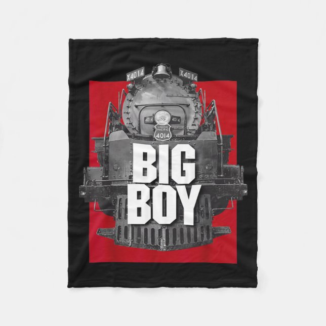 Big Boy 4014 Clic Steam Engine Retro Locomotive Ra Fleecefilt (Framsidan)