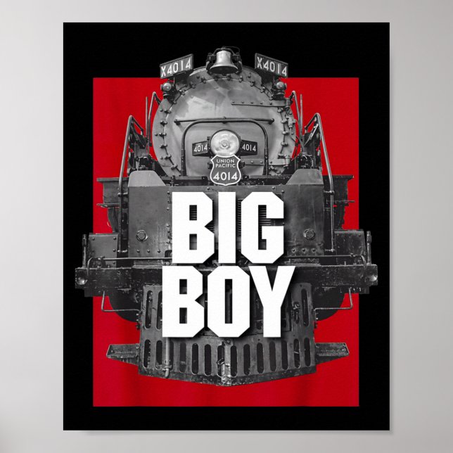 Big Boy 4014 Clic Steam Engine Retro Locomotive Ra Poster (Framsidan)