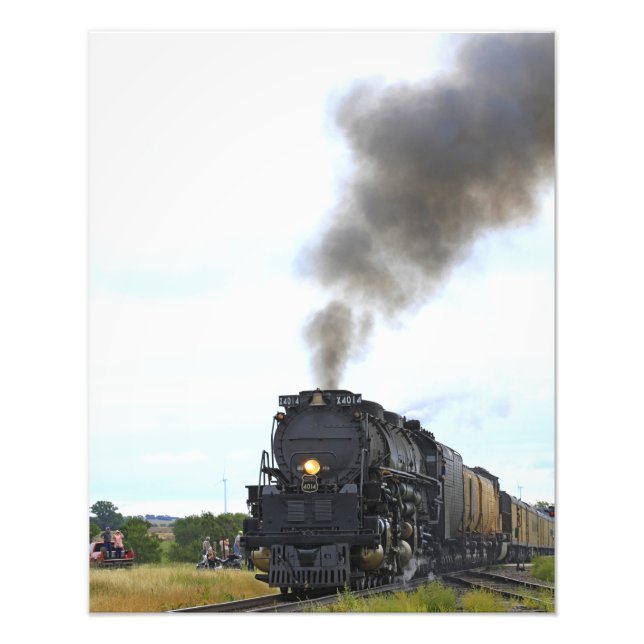 Big Boy 4014 Smoke and Steam i Kansas Fototryck (Framsidan)