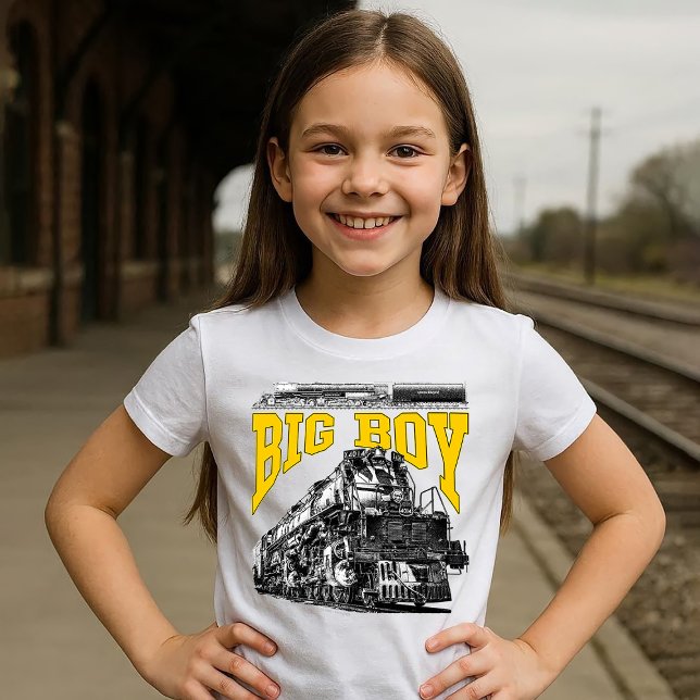 Big Boy 4014 Steam Loco. Union Pacific Class 4000 T Shirt (Big Boy 4014 Steam Loco. Union Pacific Class 4000. Girl Basic T-Shirt)