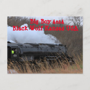 Big Boy 4014 Svart Varg Kansas USA. Vykort