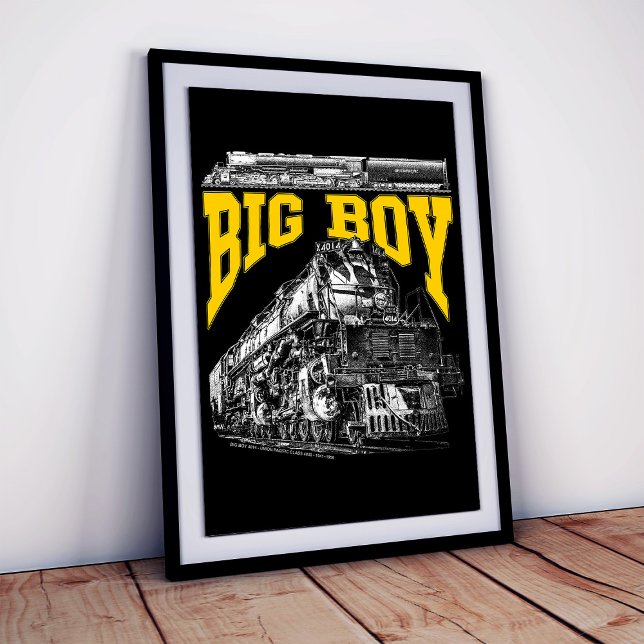 Big Boy 4014 Union Pacific Klass 4000. Ånglok. Fototryck (Big Boy 4014 Union Pacific Class 4000. Steam Loco. Photo Print)