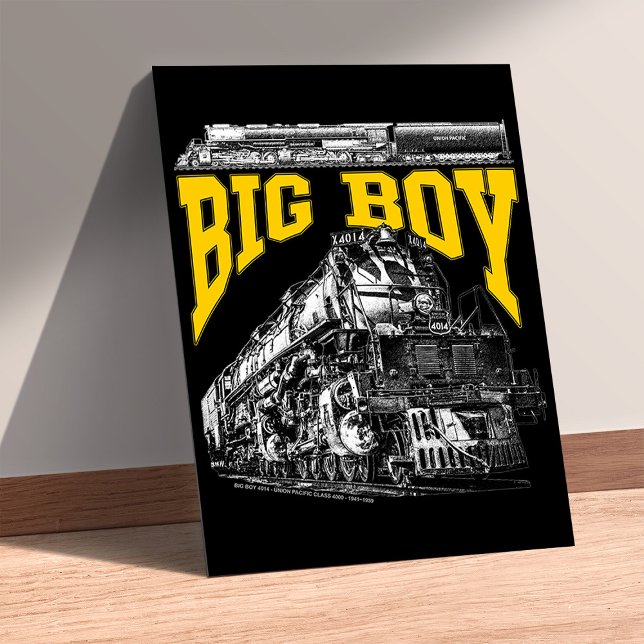 Big Boy 4014 Union Pacific Klass 4000. Ånglok. Poster (Big Boy 4014 Union Pacific Class 4000. Steam Loco. Poster)