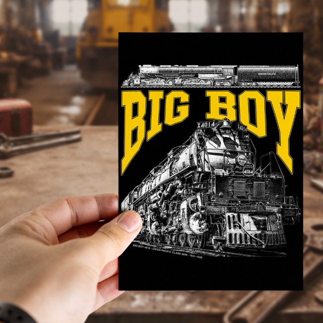 Big Boy 4014 Union Pacific Klass 4000. Ånglok. Vykort (Big Boy 4014 Union Pacific Class 4000. Steam Loco. Postcard)