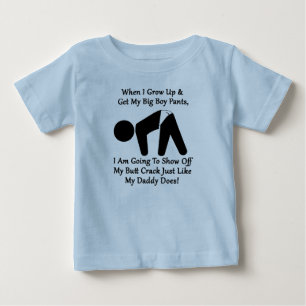 Big Boy Butt Crack Byxor Småbarn Tee
