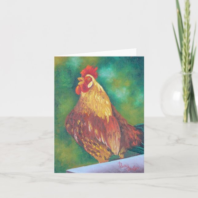 Big Boy, Cock-a-doodle Doo Note Card Kort (Framsida)