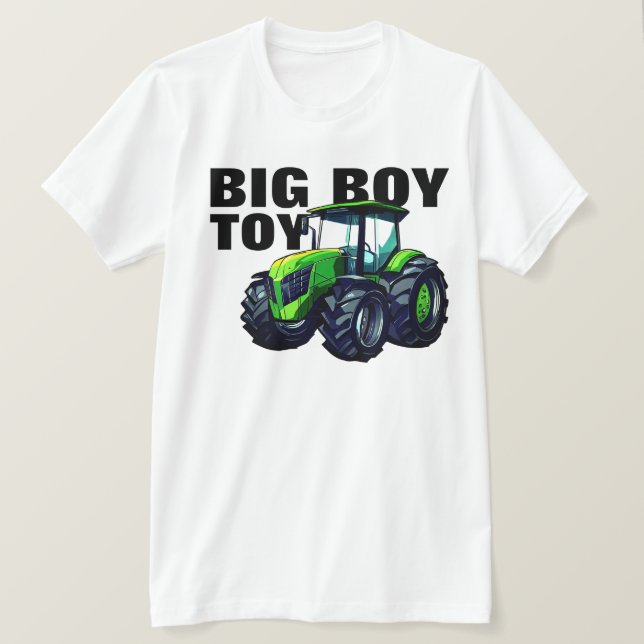 "Big Boy Leksak" med Grönt Farm Tractor T Shirt (Design framsida)