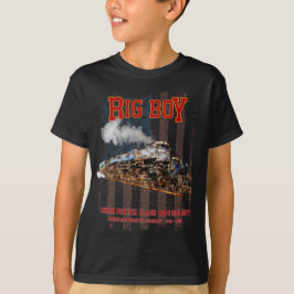 Big Boy Vintage Steam Tåg American Locomotive T Shirt