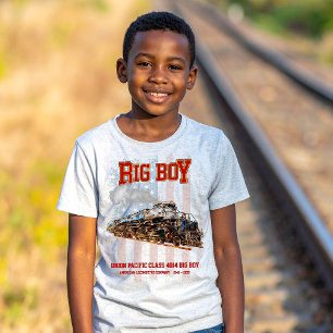 Big Boy Vintage Steam Tåg American Locomotive T Shirt