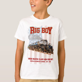 Big Boy Vintage Steam Tåg American Locomotive T Shirt
