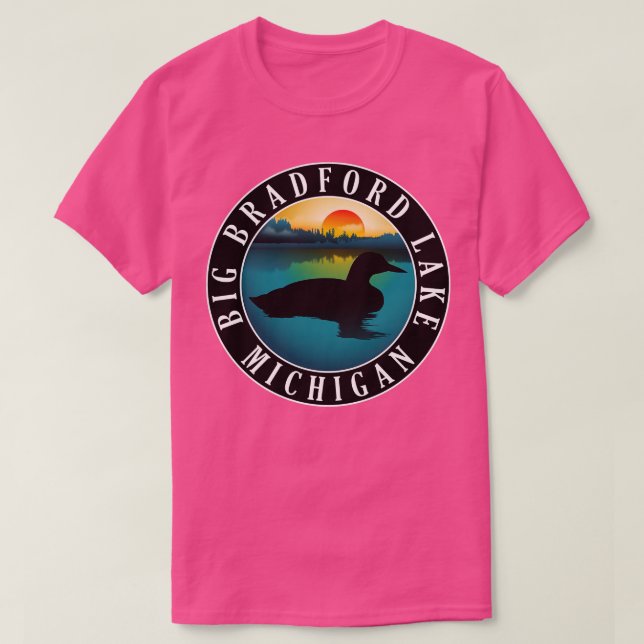Big Bradford Sjö Loon Michigan Sunset T Shirt (Design framsida)