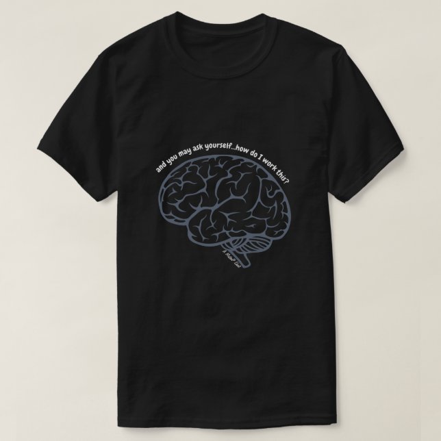 BIG BRAIN (Hur jobbar jag här?) - En MisterP Shirt T Shirt (Design framsida)