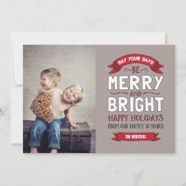 Big Bright & Merry Helgdag Photo Card Julkort