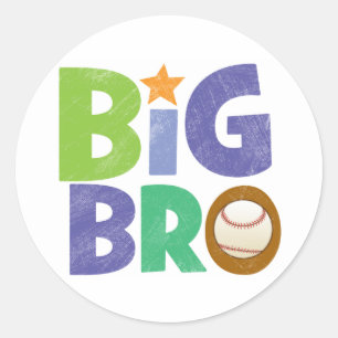 Big Bro Baseball Runt Klistermärke