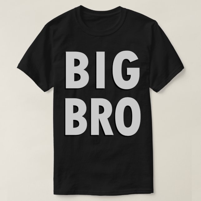 BIG BRO Black and White Big Brother T Shirt (Design framsida)