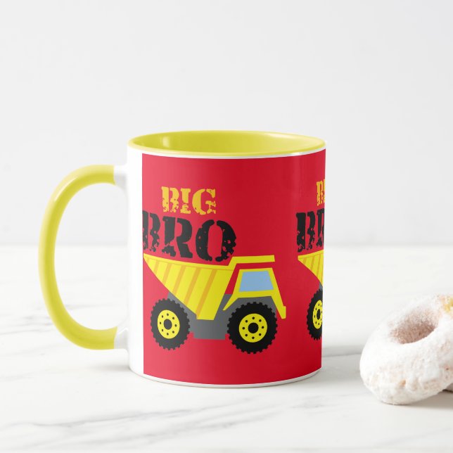 Big Bro Construction Gul Dumper Lastbil Mugg (Med munk)