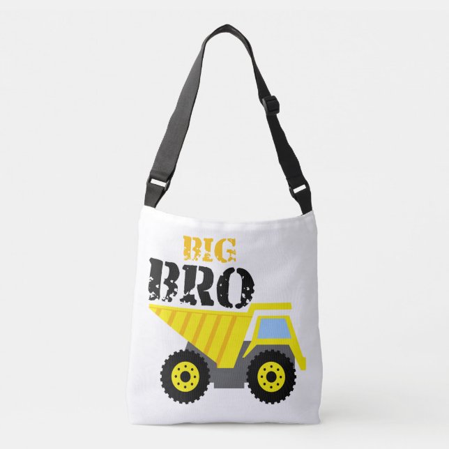 Big Bro Construction Gult Lastbil Axelväska (Framsida)