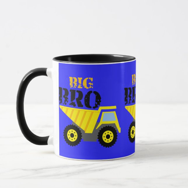 Big Bro Construction Gult Lastbil Mugg (Vänster)