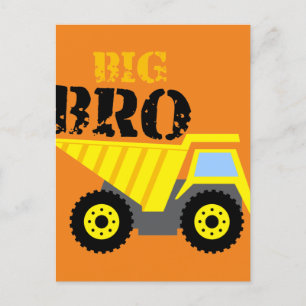 Big Bro Construction Gult Lastbil Vykort